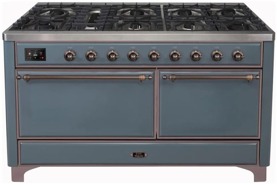 Ilve UM15FDQNS3BGBLP Liquid Propane In Blue Grey W/ Bronze Trim