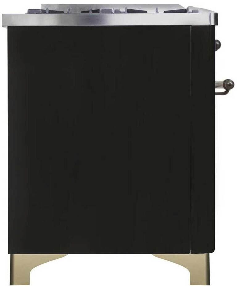 Ilve UM09FDNS3BKB Natural Gas In Glossy Black W/ Bronze Trim