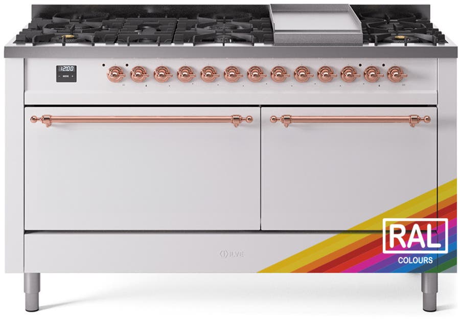 Ilve UP60FQNMPRAP Ral Custom Color With Copper Knobs