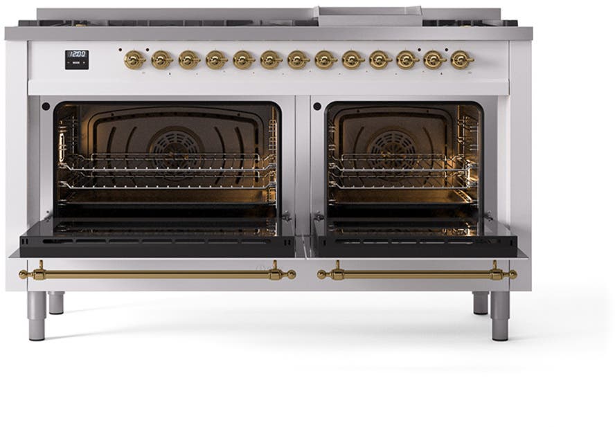 Ilve UP60FQNMPRAGLP Ral Custom Color With Brass Knobs, Liquid Propane