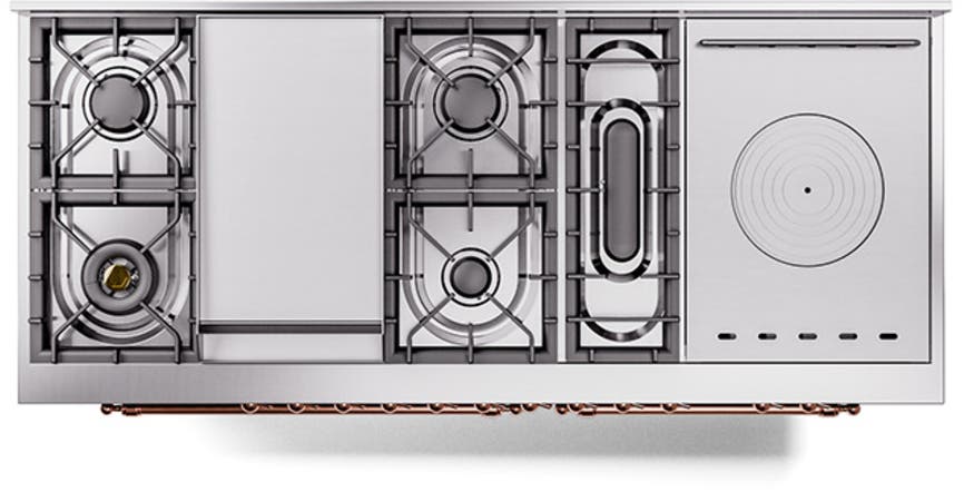 Ilve UP60FSQNMPBUPLP Burgundy With Copper Trim, Lp