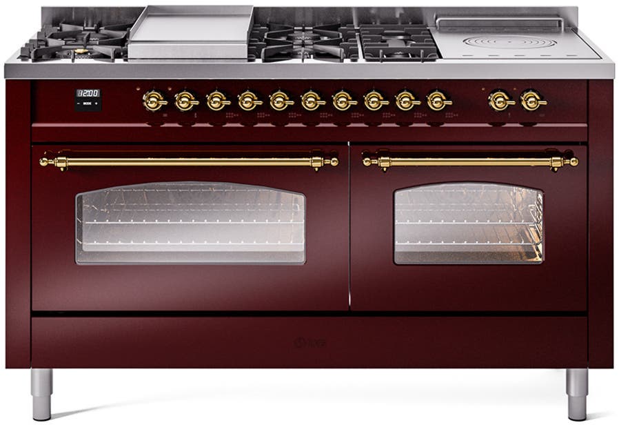 Ilve UP60FSNMPBUGLP Burgundy With Brass Trim, Lp
