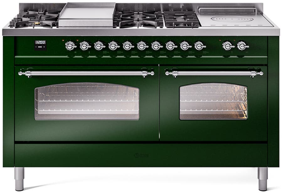 Ilve UP60FSNMPEGCLP Emerald Green With Chrome Trim, Lp