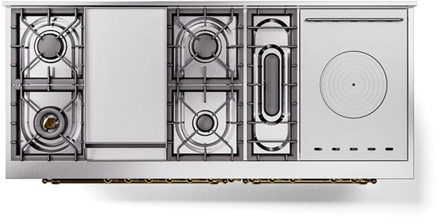 Ilve UP60FSNMPMGGLP Graphite Matte With Brass Trim, Lp