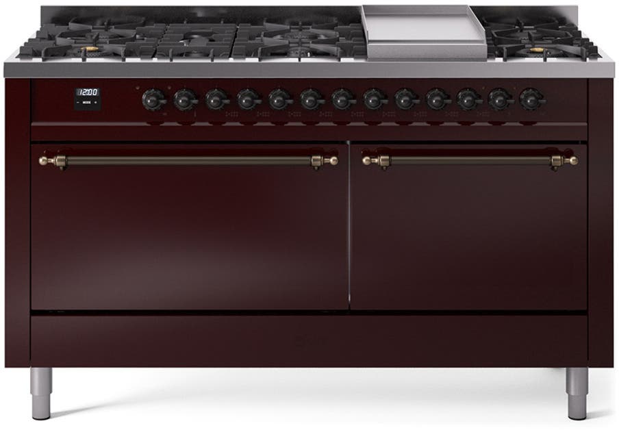 Ilve UP60FQNMPBUBLP Burgundy With Bronze Trim, Lp