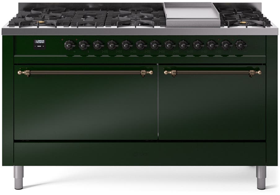 Ilve UP60FQNMPEGBLP Emerald Green With Bronze Trim, Lp