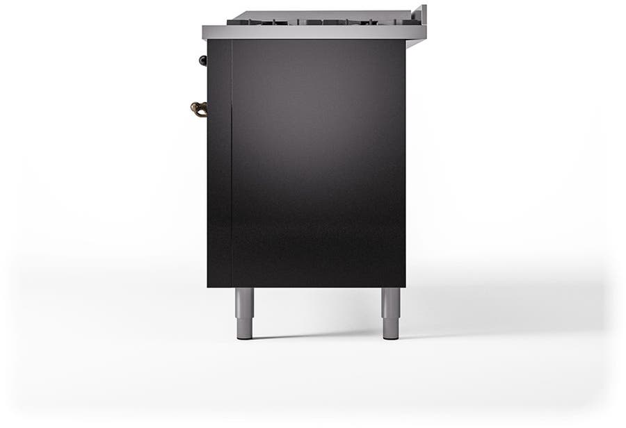 Ilve UP60FQNMPBKBLP Glossy Black With Bronze Trim, Lp