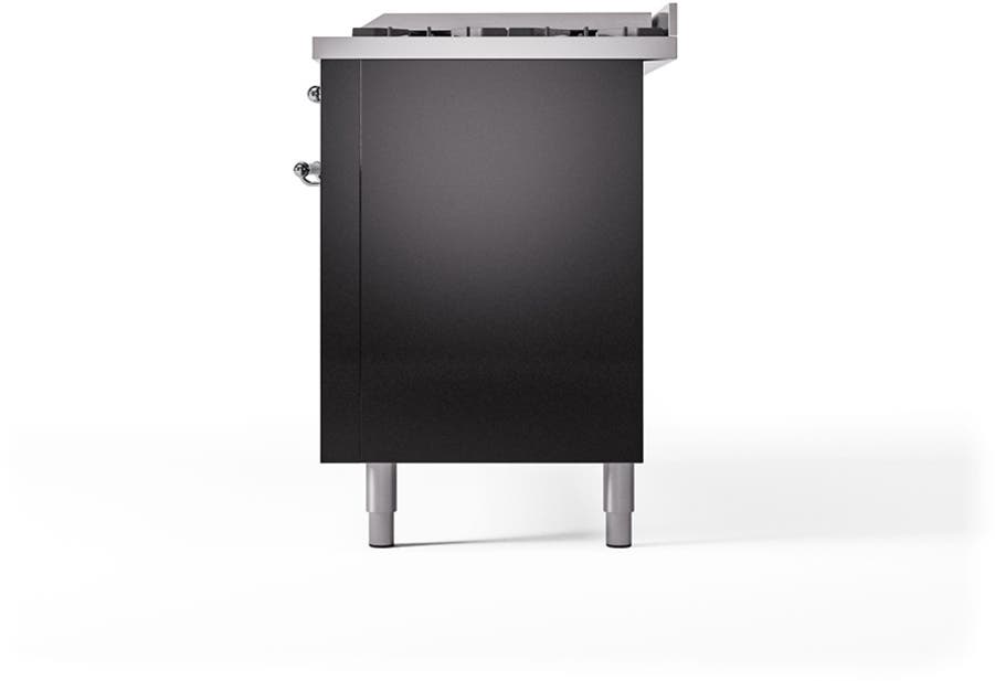 Ilve UP60FQNMPBKCLP Glossy Black With Chrome Trim, Lp