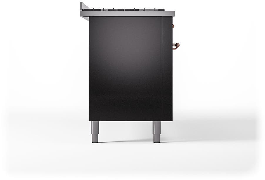 Ilve UP60FQNMPBKPLP Glossy Black With Copper Trim, Lp