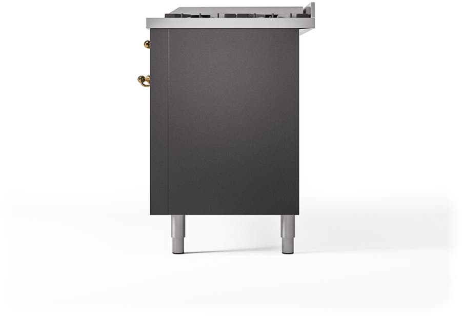 Ilve UP60FQNMPMGGLP Graphite Matte With Brass Trim, Lp