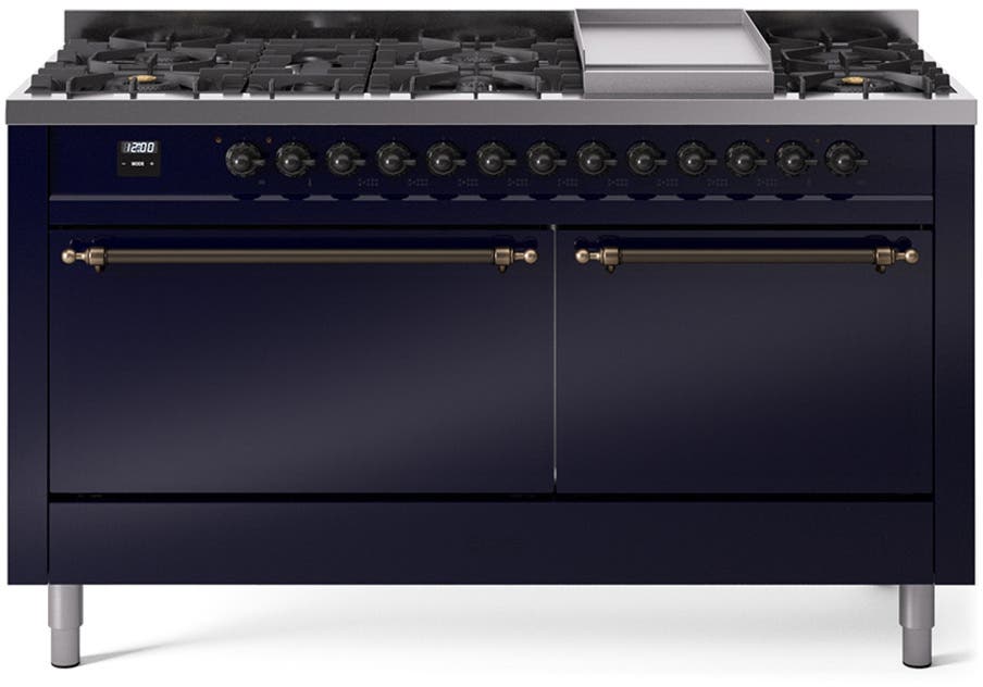 Ilve UP60FQNMPMBBLP Midnight Blue With Bronze Trim, Lp