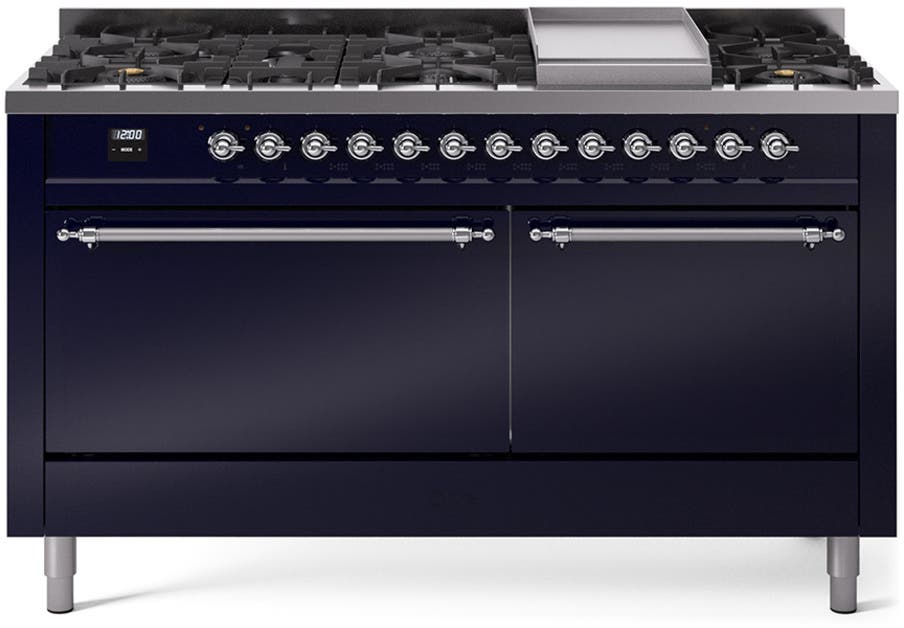 Ilve UP60FQNMPMBCLP Midnight Blue With Chrome Trim, Lp