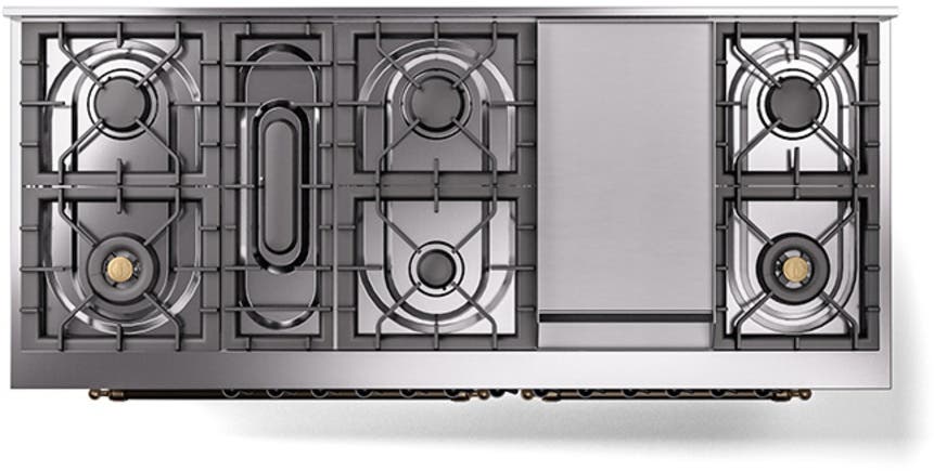 Ilve UP60FQNMPWHBLP White With Bronze Trim, Lp