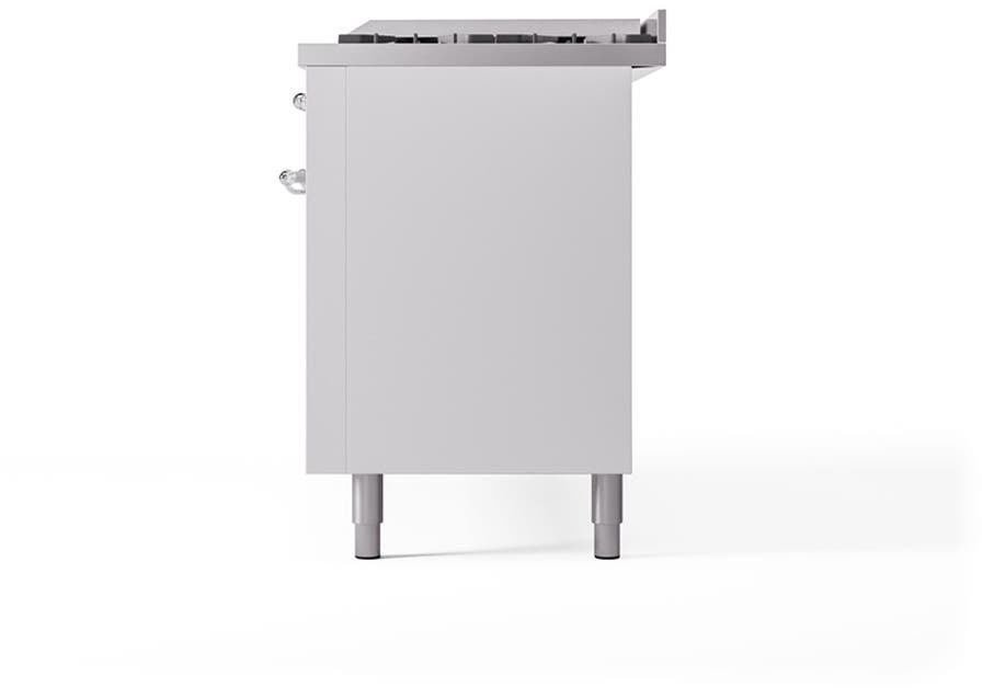 Ilve UP60FQNMPWHCLP White With Chrome Trim, Lp