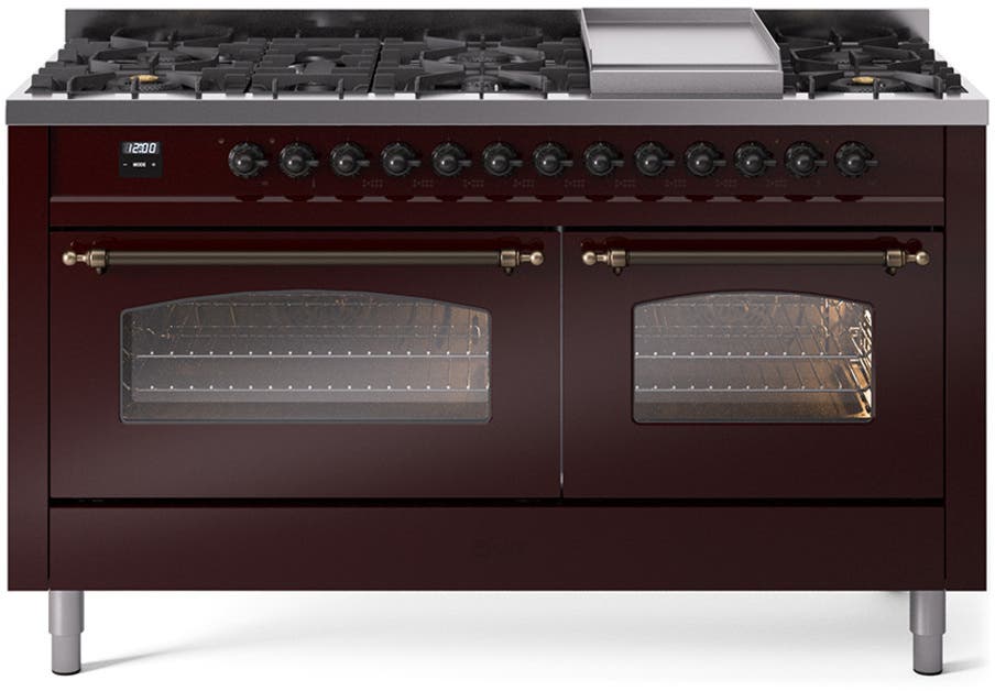 Ilve UP60FNMPBUBLP Burgundy With Bronze Trim, Lp
