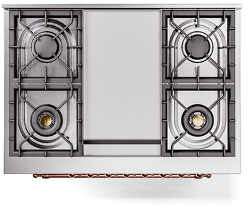 Ilve UP36FQNMPSSP Stainless Steel With Copper Trim