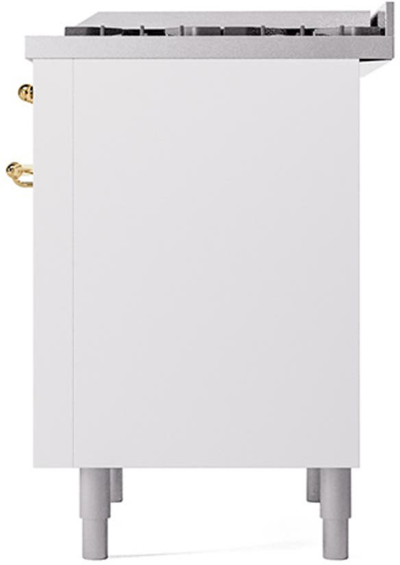 Ilve UP36FQNMPWHG White With Brass Trim