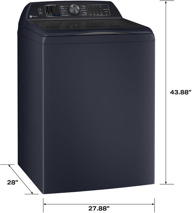 GE PTW800BPWRS 28 Inch Top Load Washer With 5.4 Cu. Ft., Infusor,...