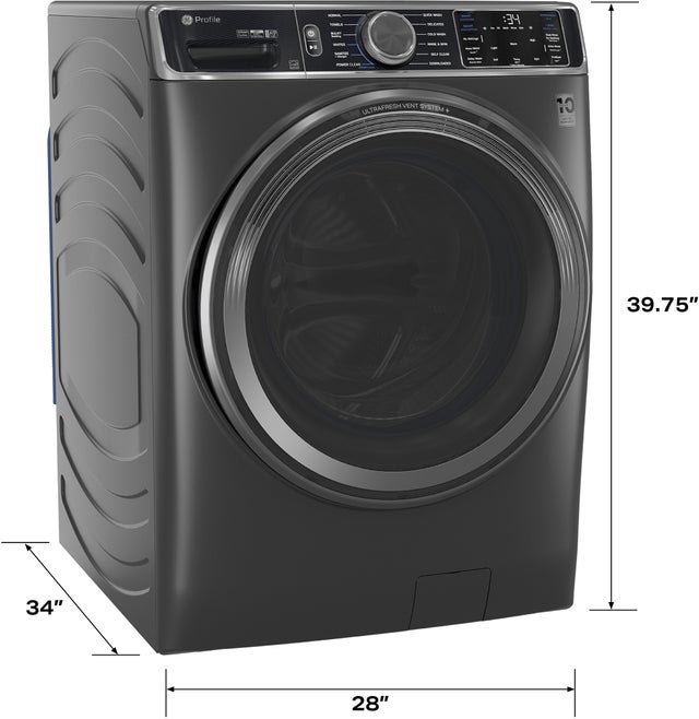 GE PFW955SPWDS 28 Inch Smart Front Load Washer With 5.50 Cu Ft Ca...