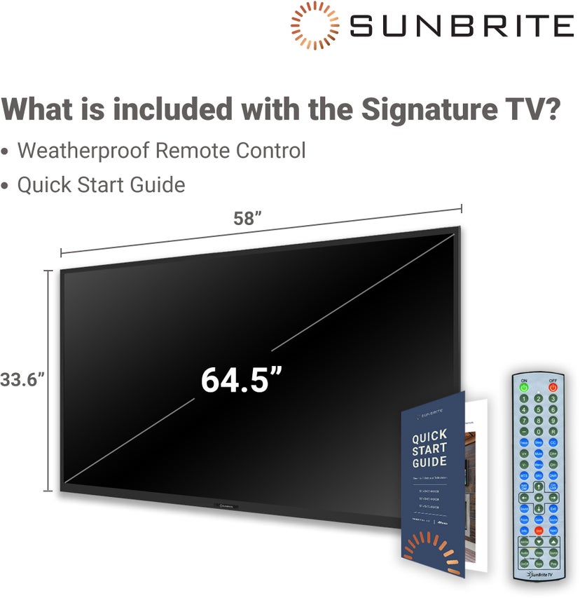 SunBrite TV SBP2654KSL Signature 2 Series 65 Inch 4K UHD Outdoor TV with ...