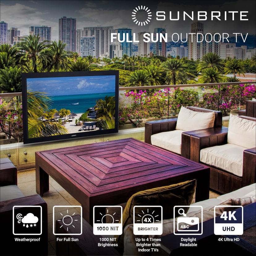 SunBrite TV SBP2554KWH Pro 2 Series 55 Inch Full HD Outdoor TV with 1,500...