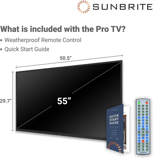 SunBrite TV SBP2554KWH Pro 2 Series 55 Inch Full HD Outdoor TV with 1,500...