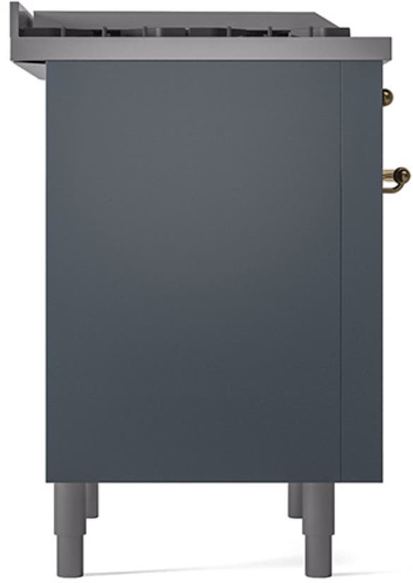 Ilve UP36FQNMPBGG Blue Grey With Brass Trim