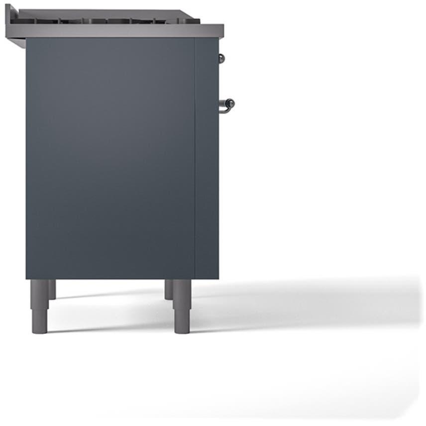 Ilve UP36FQNMPBGC Blue Grey With Chrome Trim