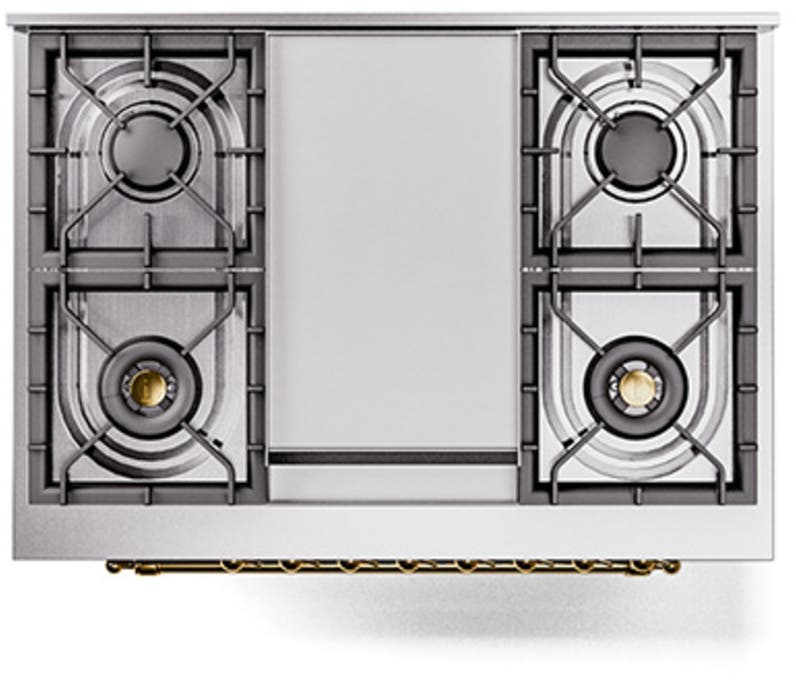Ilve UP36FQNMPEGG Emerald Green With Brass Trim