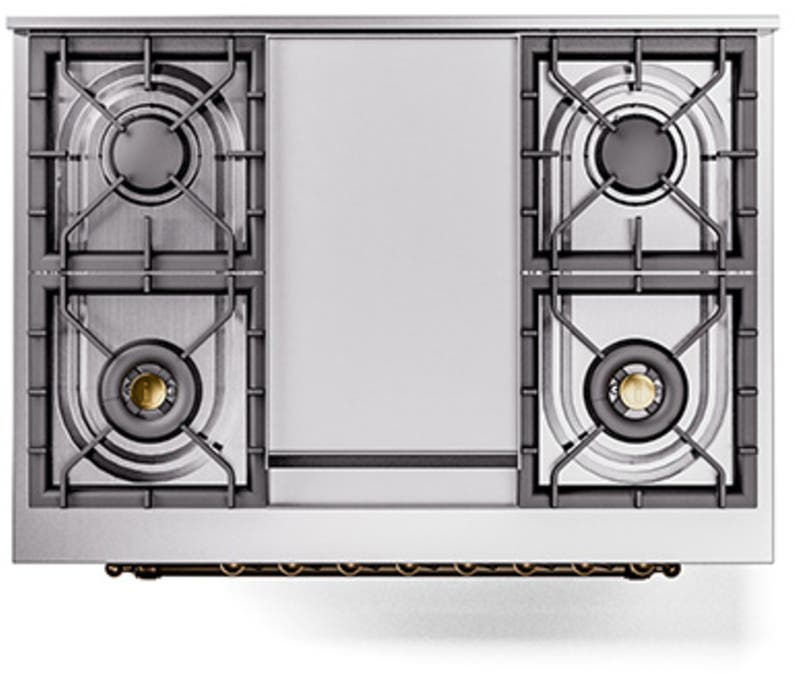 Ilve UP36FQNMPBKB Glossy Black With Bronze Trim