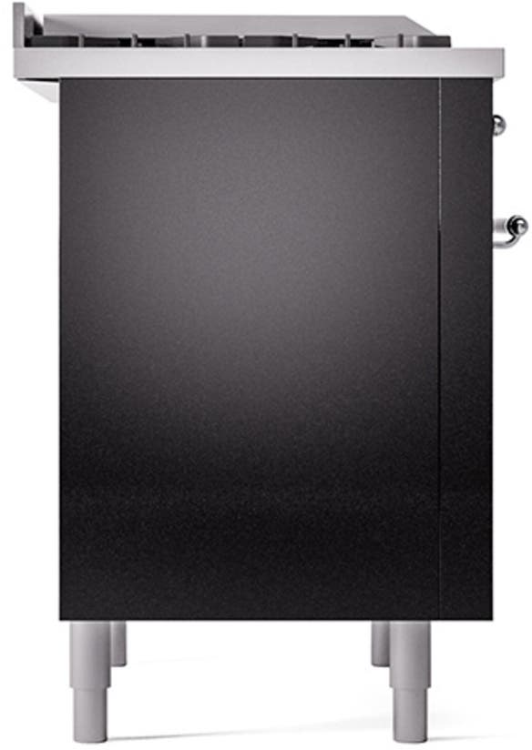 Ilve UP36FQNMPBKC Glossy Black With Chrome Trim
