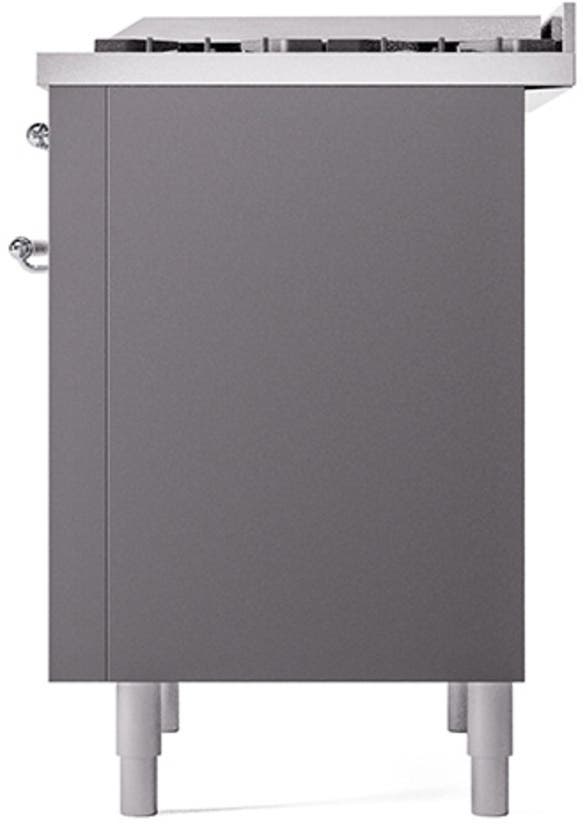 Ilve UP36FQNMPMGC Graphite Matte With Chrome Trim
