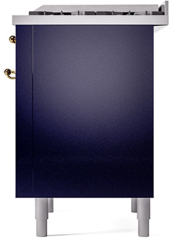 Ilve UP36FQNMPMBG Midnight Blue With Brass Trim