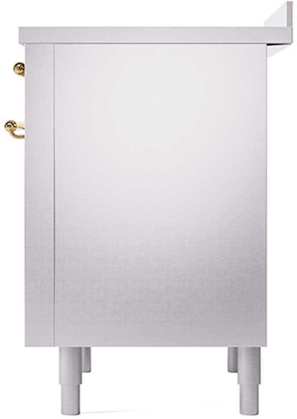 Ilve UNI366QNMPSSG Stainless Steel With Brass Knobs