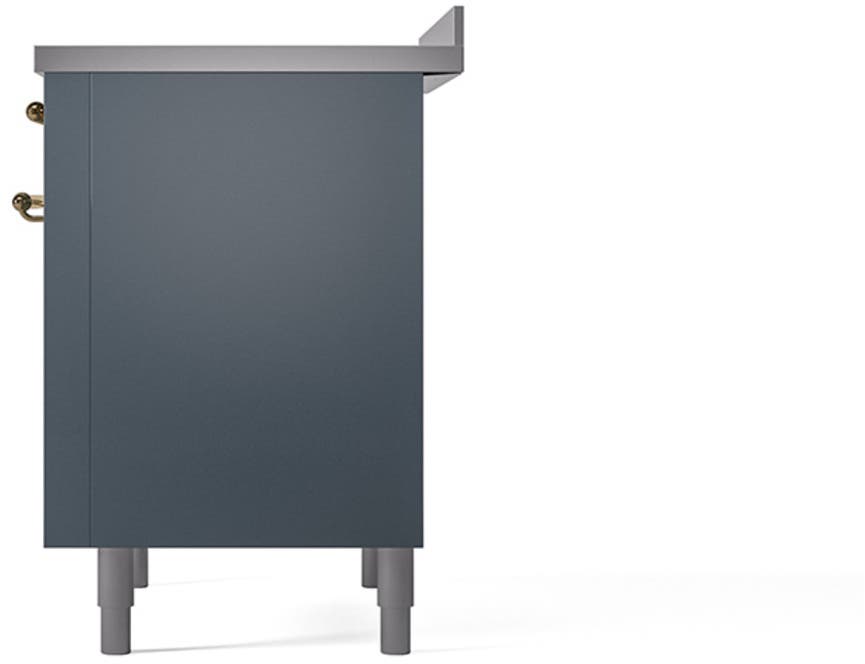 Ilve UNI366QNMPBGG Blue Grey With Brass Knobs