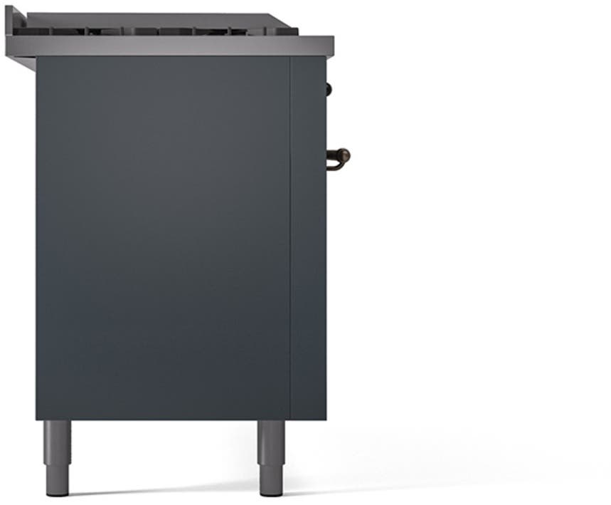 Ilve UN60FSQNMPBGBLP Blue Grey With Bronze Knobs, Liquid Propane