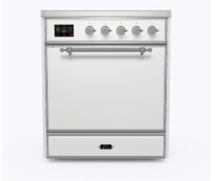 Ilve UMI30QNE3WHC White W/ Chrome Trim