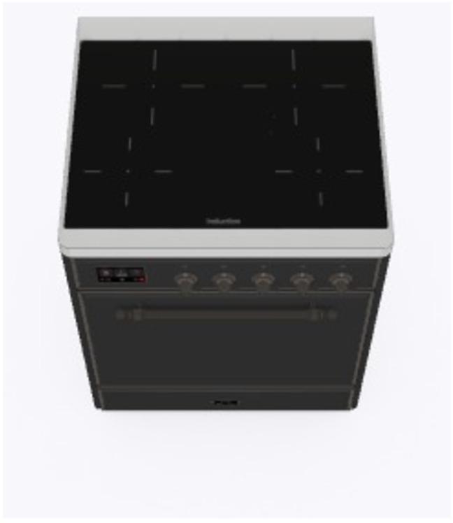 Ilve UMI30QNE3MGB Matte Graphite W/ Bronze Trim