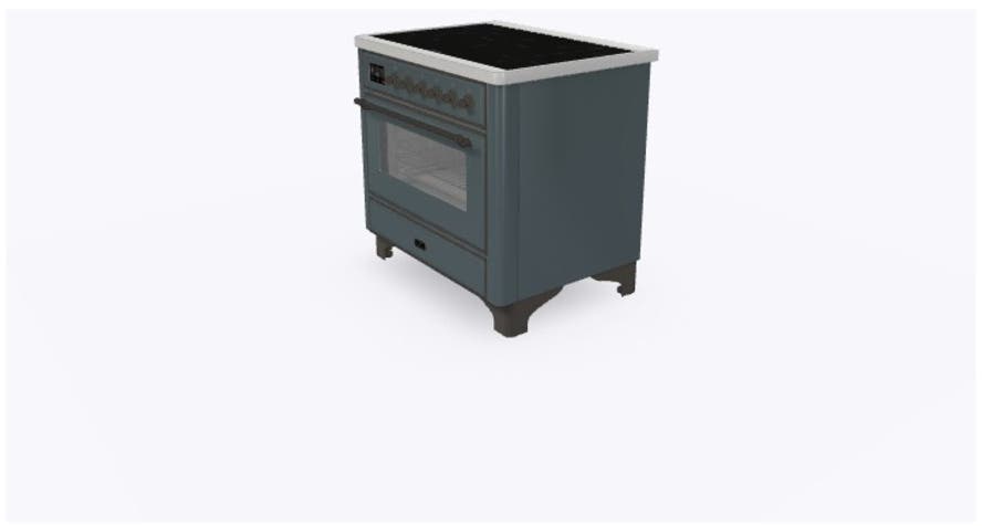 Ilve UMI09NS3BGB Blue Grey W/ Bronze Trim