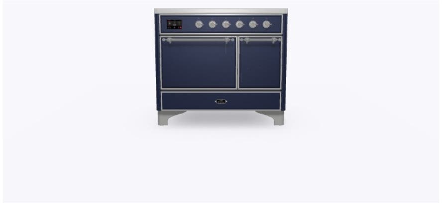 Ilve UMDI10QNS3MBC Midnight Blue W/ Chrome Trim