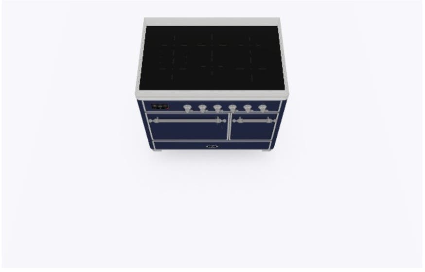 Ilve UMDI10QNS3MBC Midnight Blue W/ Chrome Trim