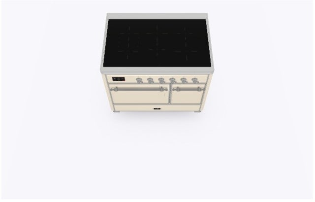 Ilve UMDI10QNS3AWC 40" Freestanding Electric Induction Range w/ 6 Ele...