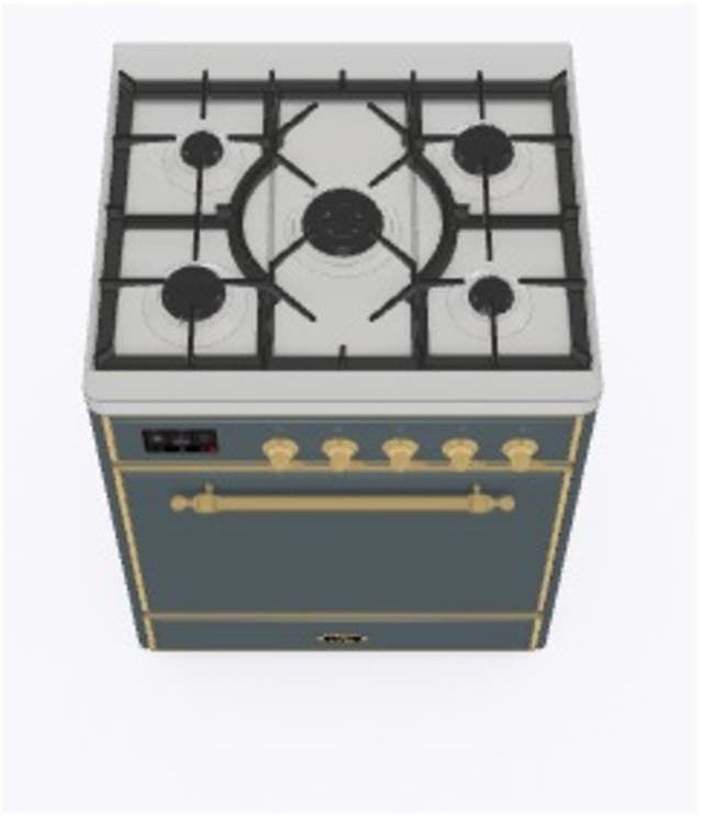 Ilve UM30DQNE3BGGLP Liquid Propane In Blue Grey W/ Brass Trim