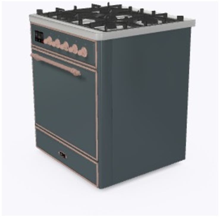 Ilve UM30DQNE3BGPLP Liquid Propane In Blue Grey W/ Copper Trim