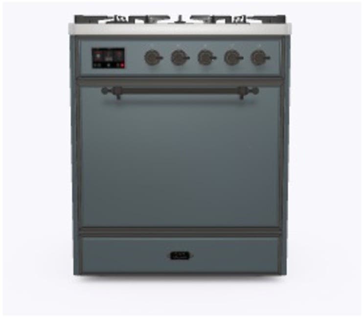 Ilve UM30DQNE3BGBLP Liquid Propane In Blue Grey W/ Bronze Trim