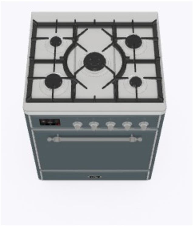 Ilve UM30DQNE3BGCLP Liquid Propane In Blue Grey W/ Chrome Trim