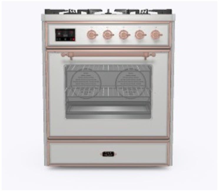 Ilve UM30DNE3SSP Natural Gas In Stainless Steel W/ Copper Trim