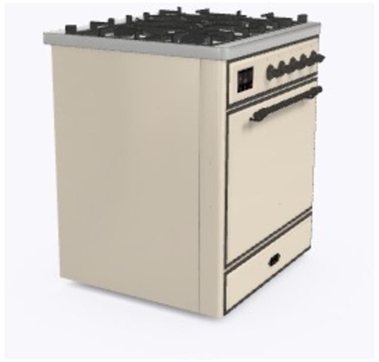 Ilve UM30DQNE3AWBLP Liquid Propane In Antique White W/ Bronze Trim