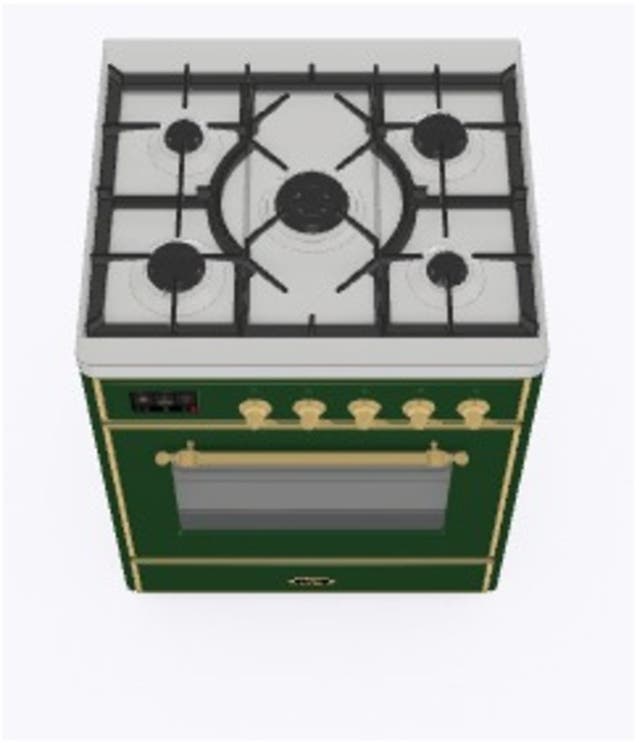 Ilve UM30DNE3EGG Natural Gas In Emerald Green W/ Brass Trim