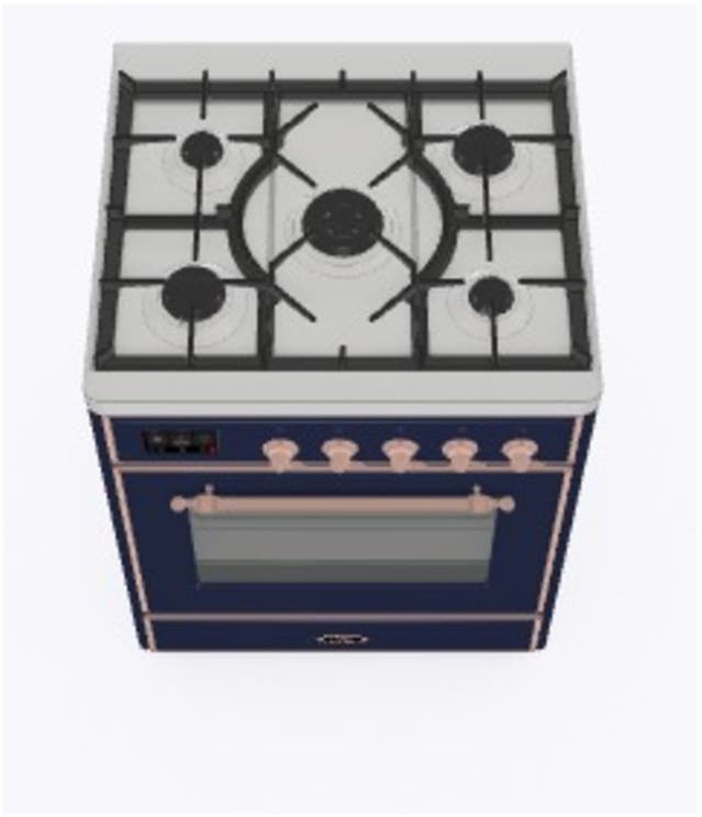 Ilve UM30DNE3MBP Natural Gas In Midnight Blue W/ Copper Trim